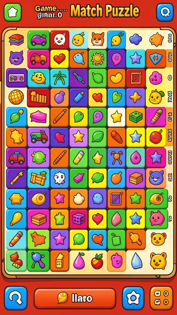 jktjkt - Tangkapan layar dari level pertama yang penuh warna.